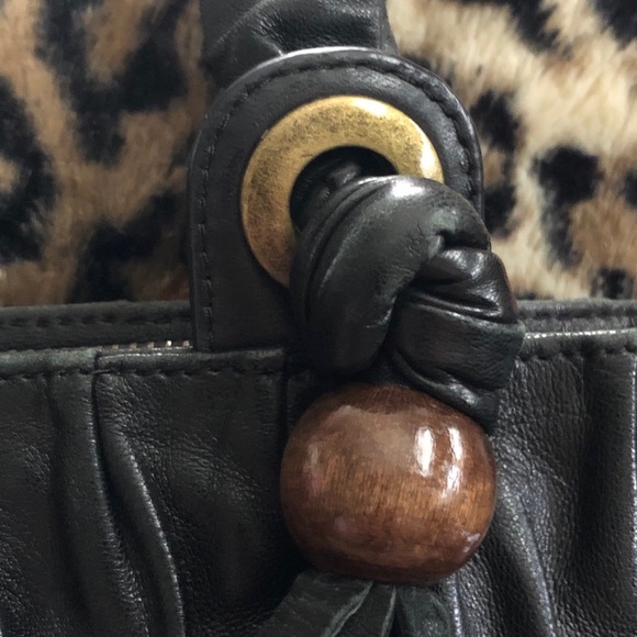 BCBGMaxAzria black leather handbag - Picture 7 of 9